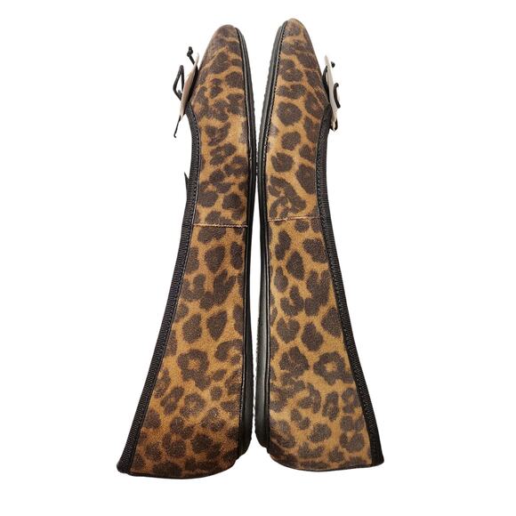 Veronica Beard Beatrix leopard print suede ballet flats size 9.5 - Picture 4 of 6